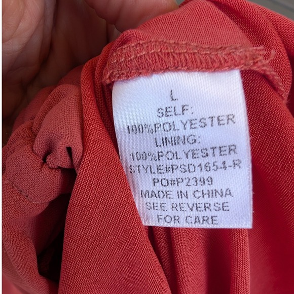 Roolee The Classic Taylor Jane Wrap Maxi Dress L‎ Short Sleeve Dark Salmon Color - Picture 9 of 9